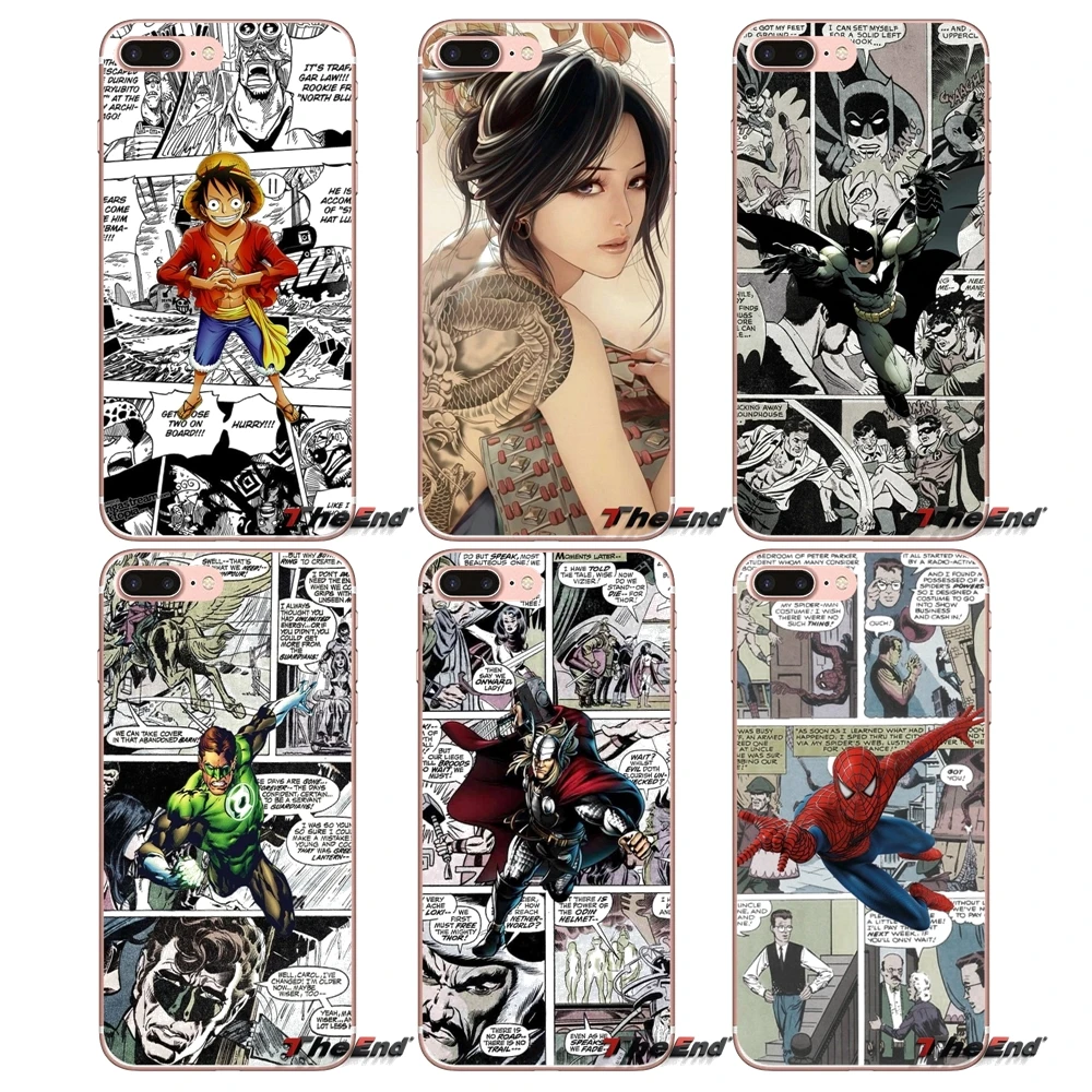 Soft Case For Huawei Honor 7X V10 6C V9 6A Play 9 Mate 10 Pro Y7 Y5 P8 P10 Lite Plus GR5 2017 Comic bats spider man fantasy lady | Мобильные