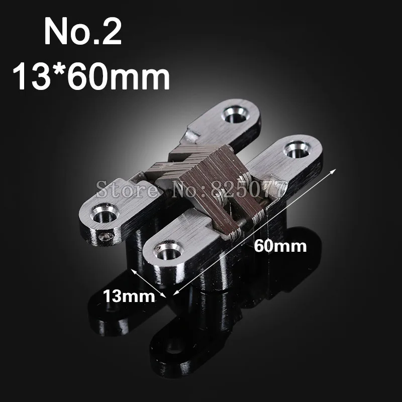 1PCS Hidden Hinges Size 13x60mm Bearing 10KG Invis...