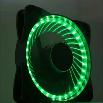 

NEW 12cm computer case fan silent 30 led red/blue Color Nine Sickle Leaves Fan PC Case System Cooling Fan 4pin&3pin