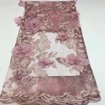 

Tollola 2019 High Quality Nigerian Lace Fabrics Latest Beaded Mesh African Lace Fabric Bride Guipure French Net Lace Fabric
