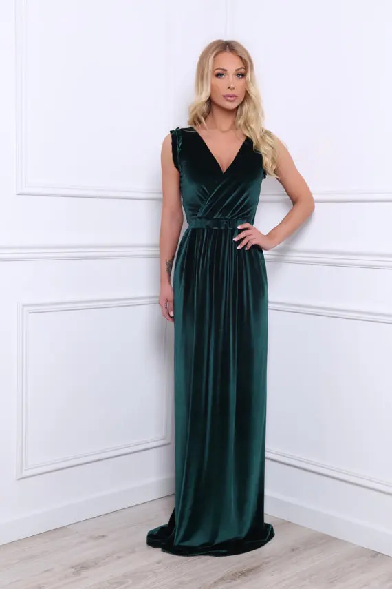 Dark Green Maxi Formal Dresses