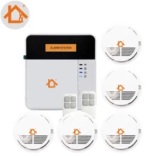 Проводная и Беспроводная GSM SMS пожарная дымовая сигнализация GSM сигнализация X6