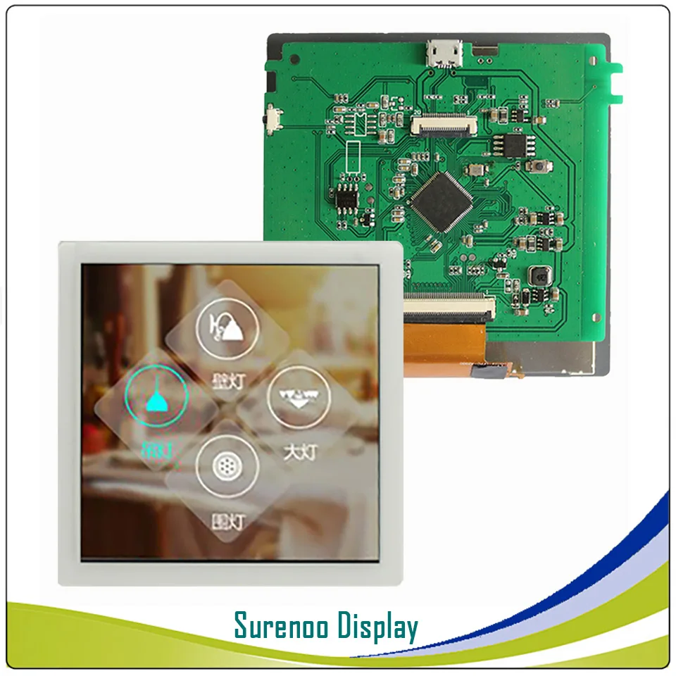 

4.0" inch 720*720 RGB Parallel 18 Bits TFT LCD Module Display Screen w/ Capacitive Touch Panel for Smart Home, Support SPI / I2C