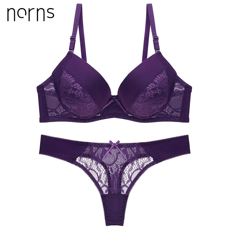 Norns-women-Tanga-Sexy-bra-interior-mujeres-set-underwear-conjunto-breve-push-up-de-encaje-bralette