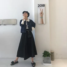 Модная Джинсовая куртка в стиле ретро; сезон весна-осень