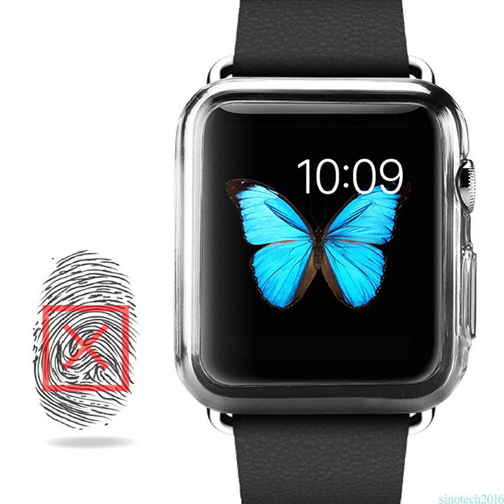 

TPU Full Screen Protector Protective Guard Translucent Cover Anti-shock Scratch-proof Sheath for Apple Smart Watch Series 3/2/1