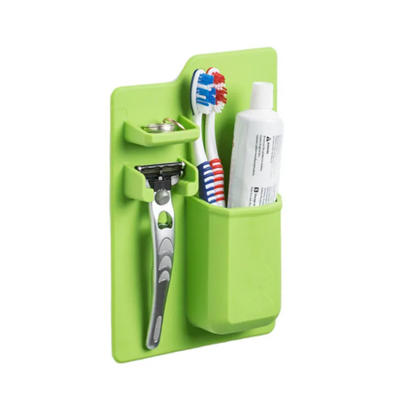 1 шт. силиконовый органайзер для ванной комнаты могучий присоска для зубной щетки держатель зубной пасты силиконовый держатель для зубной щетки для дома ванной комнаты 1 шт
