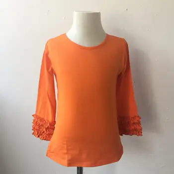 

Baby/Toddler Boutique Plain tee shirt orange color Halloween Thanksgiving infant Blank Ruffle Icing Shirt newborn baby clothes