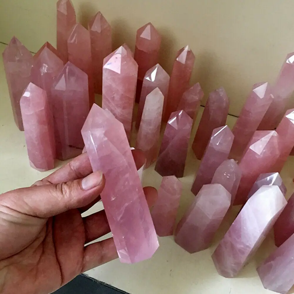 

2019 Newest Hot 40-100mm Natural Rock Pink Purple Brazilian Amethyst Quartz Crystal Point Healing Rock Stone Wand