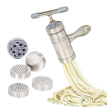 

Pasta Maker Stainless Steel Manual Press Machine Manual Noodle Machine Fruit Juice Press Machine (with 5 Abrasives)