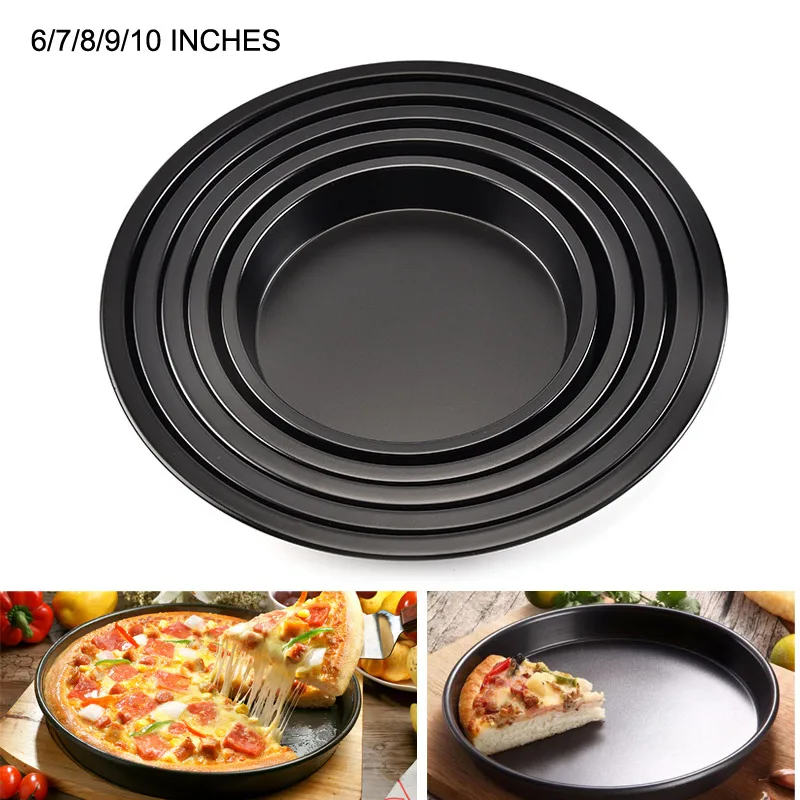 6-10 in Round shape pizza dish Non-stick Pie Tray Pizza stone Baking Kitchen Tool