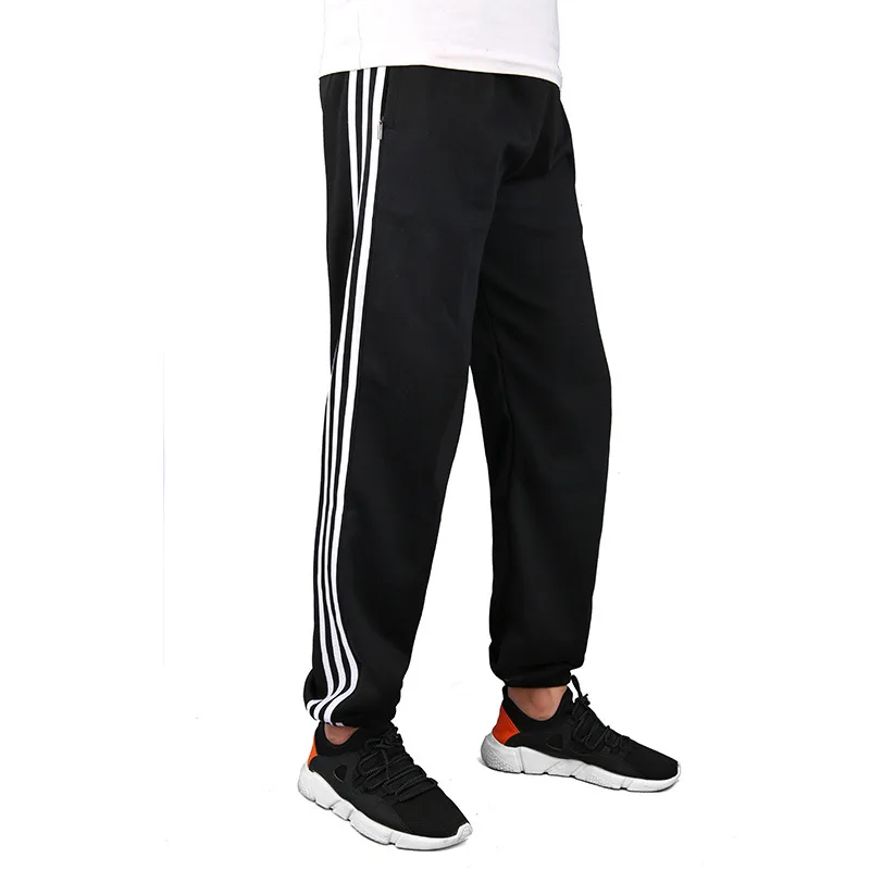 

2019 Spring Men's Casual Loose Sweatpants Men Basic Trousers Tracksuit Side Stripe Bottoms Breathable Sportswear Track Pants