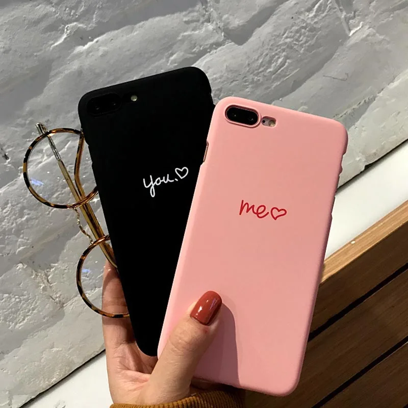 Тонкий матовый грязеотталкивающий мобильный телефон чехол для пар iPhone 6/6S 6/6Splus 7/8