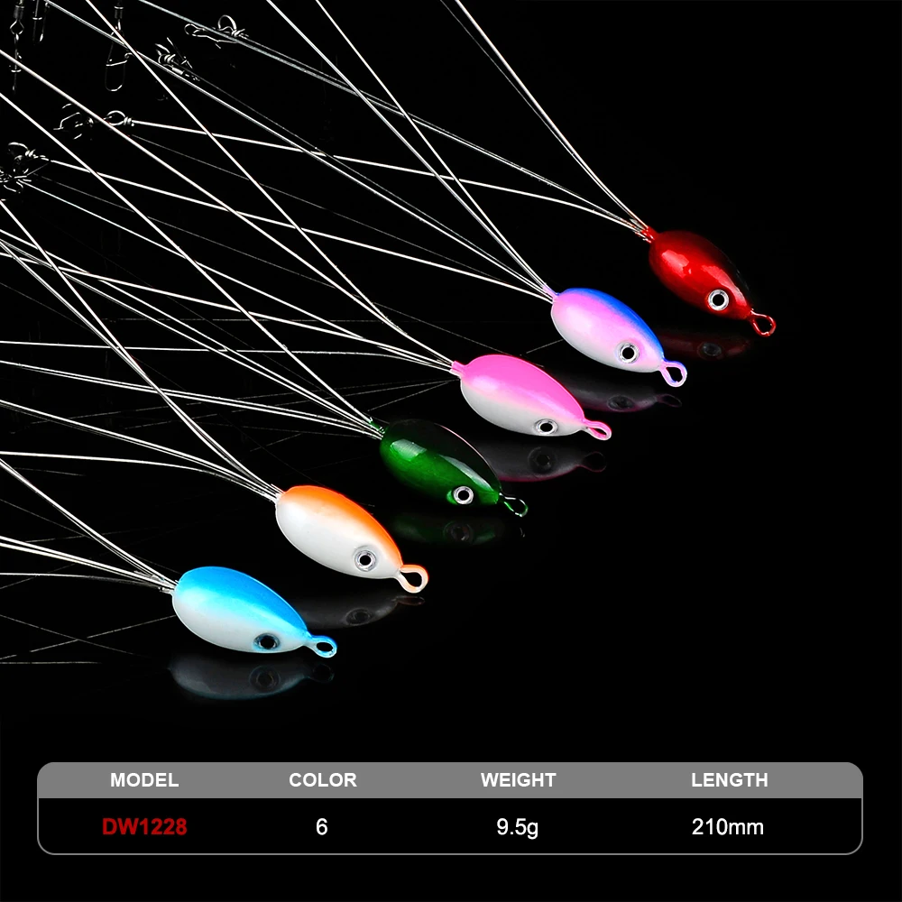 

6pc Alabama Artificial 5 Arms Umbrella 9.5g Rig Fishing Lures 21cm Stainless Snap Swivel Spinners Bass Baits Tackle