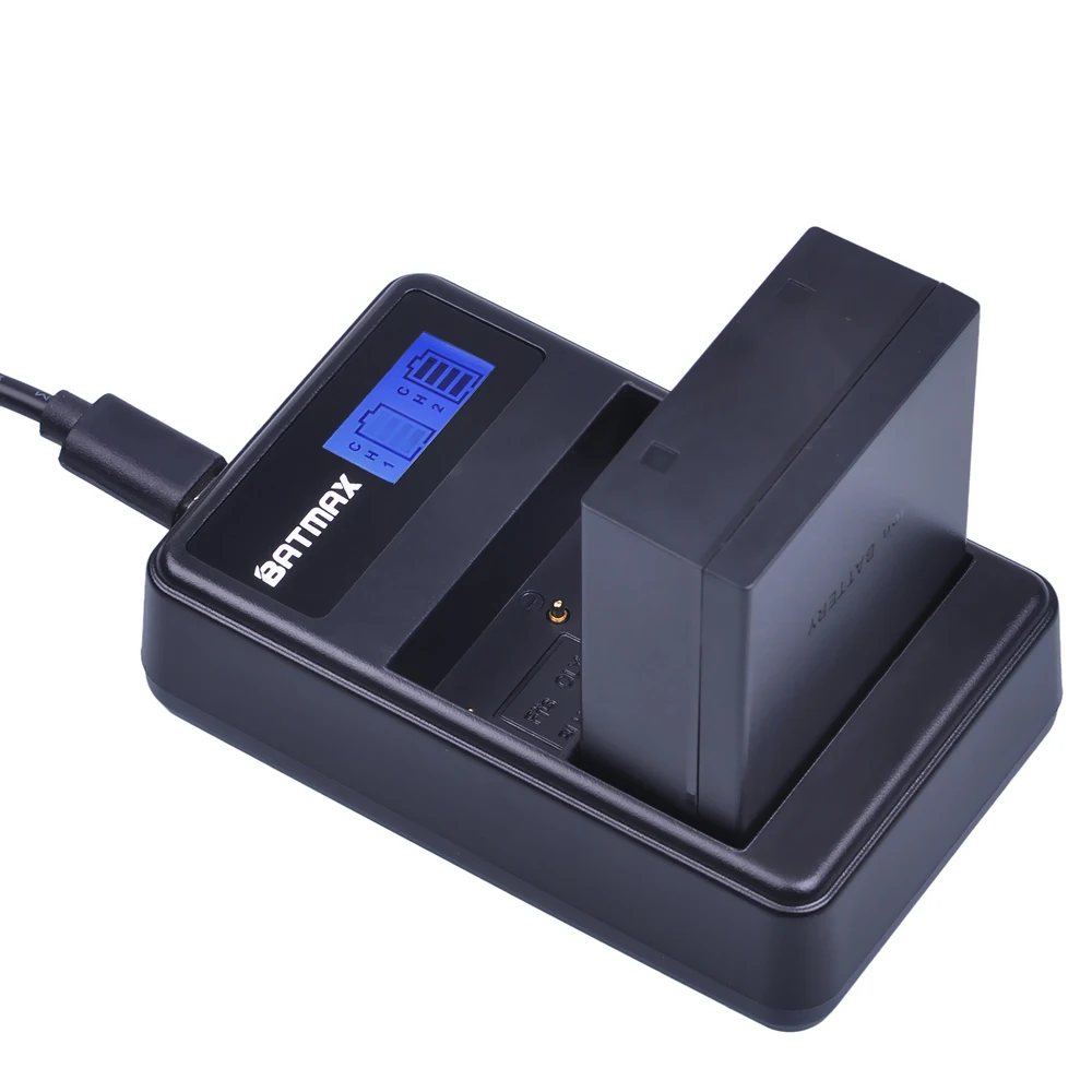 Batmax 2 шт. 1800 мАч BLH 1 BLH1 аккумуляторы для камеры Accu + ЖК дисплей двойное зарядное