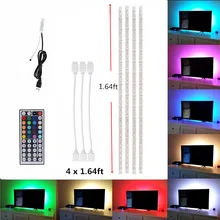 5050 RGB 5 в USB Светодиодная лента светильник многоцветный гибкий пульт дистанционного управления чехол для компьютера лампа для ПК, мониторы и ТВ фоновый светильник ing