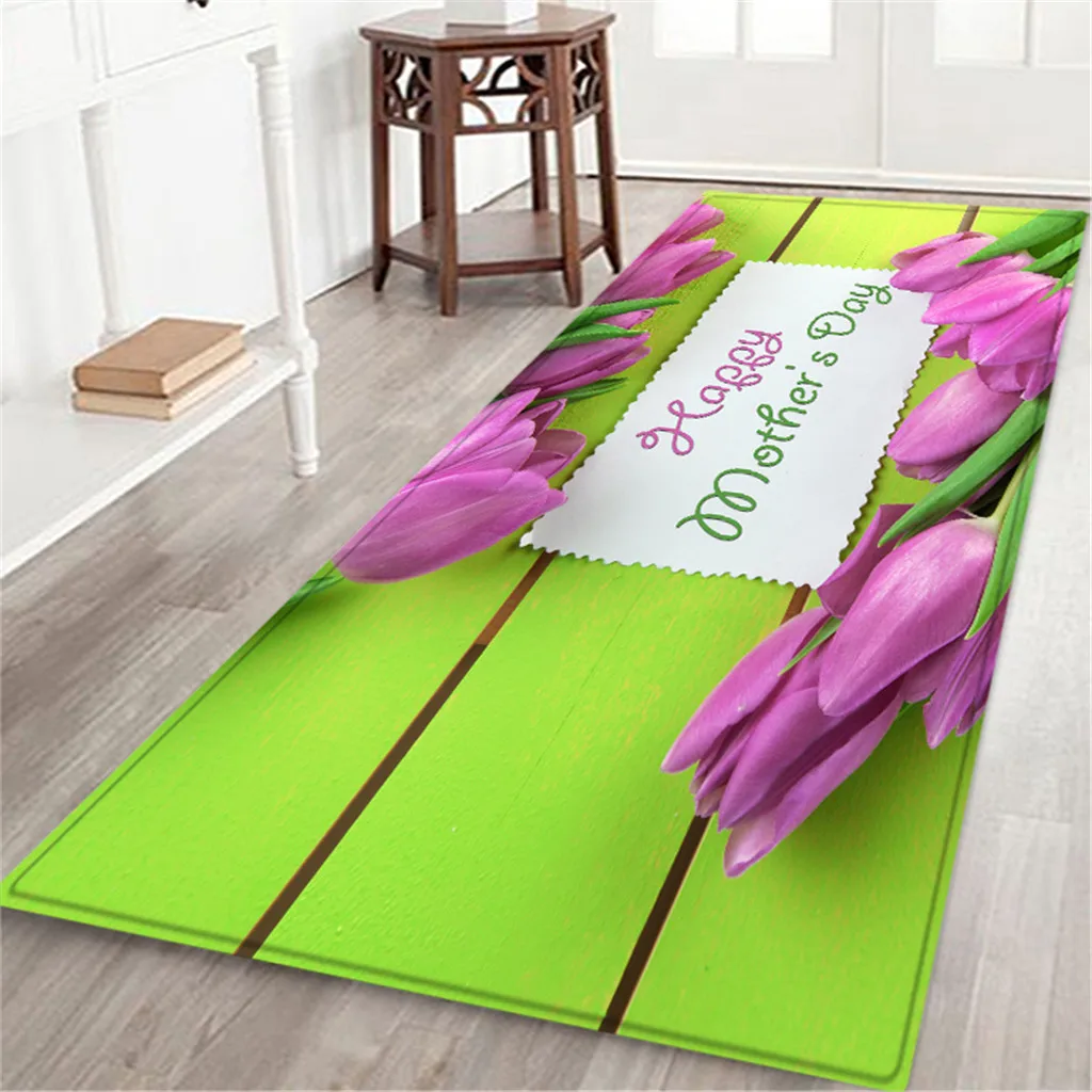 

Bath Mat Comfort Flower Pattern Wrap Square Area Wrap Blanket Bathroom carpet 60X180CM Floor Non-slip Carpet tapis de bain18MAY3