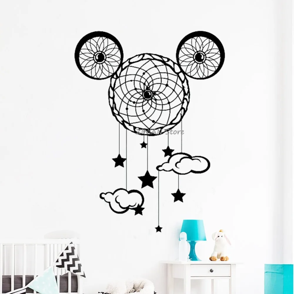 Dreamcatcher Wall Decals Kids Bedroom Home Decor Mickey Mouse Ears