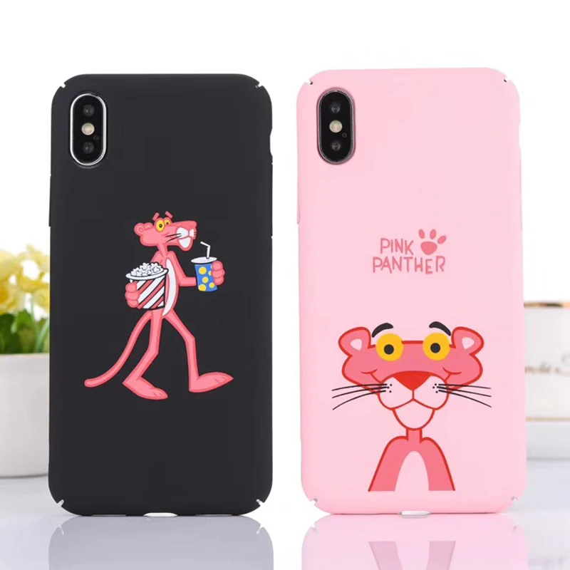 

Fashion Cute Case For iPhone 5 5s SE 6 6s 7 8 X Plus Case Animal Playful Panther Phone Cases Hard Plastic PC Back Cover 7Plus