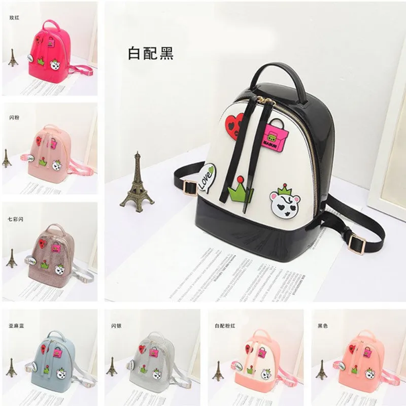 

Summer Sweet Backpack Candy Color Jelly Backpacks New Silicone Travel Beach Bags Hand Bag Mochila Rucksack Female Shoulder Bags