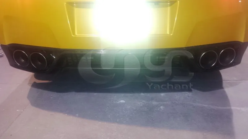 2011-2014 Nissan R35 GTR DBA OEM Style Rear Lip with Exhaust Heatshield CF Matte Finish (6)
