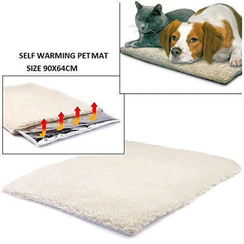 Self Heating Dog Cat Blanket Pet Bed Thermal Washable No Electric