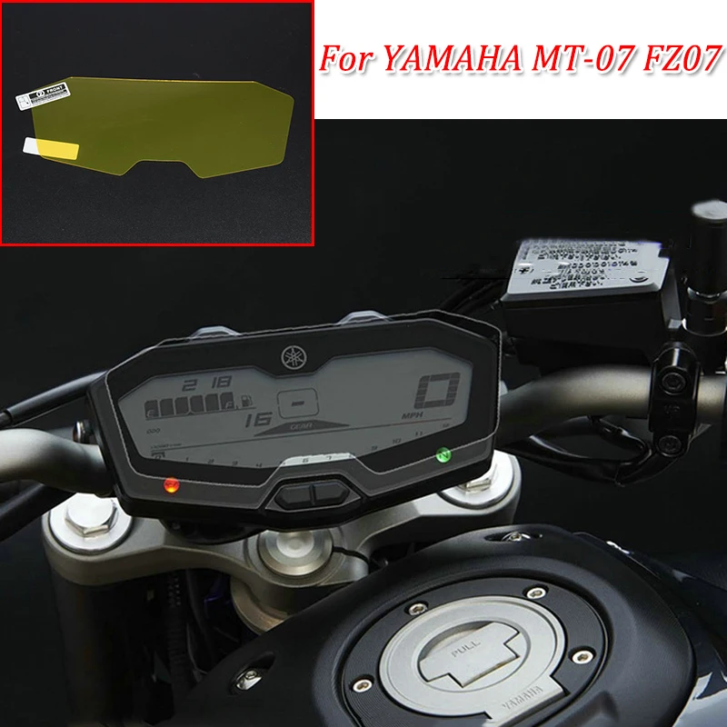 MT07 FZ07 moto Cluster Scratch Protection Film Instrument Dashboard Cover Guard TPU Blu-ray for YAMAHA MT07 FZ07 (4)