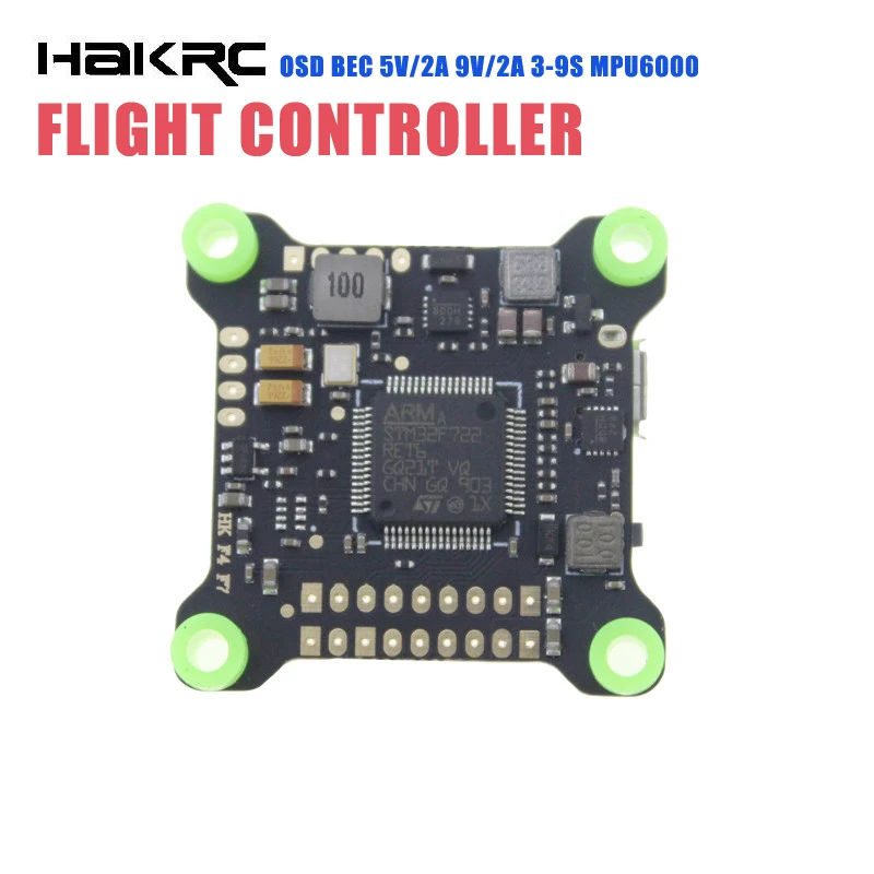 HAKRC F722 MPU6000 5V/2A 9V/2A 3 9S OSD BEC Контроллер полета для радиоуправляемого дрона FPV