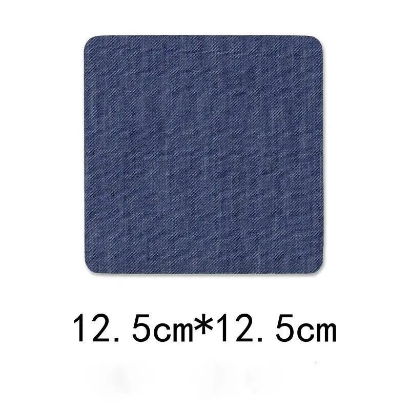 Джинсовые вырезки режущая деталь вышивка ковбой патч джинсы патч одежда украшение ремонт отверстия глажка - Цвет: Square Sapphire blue