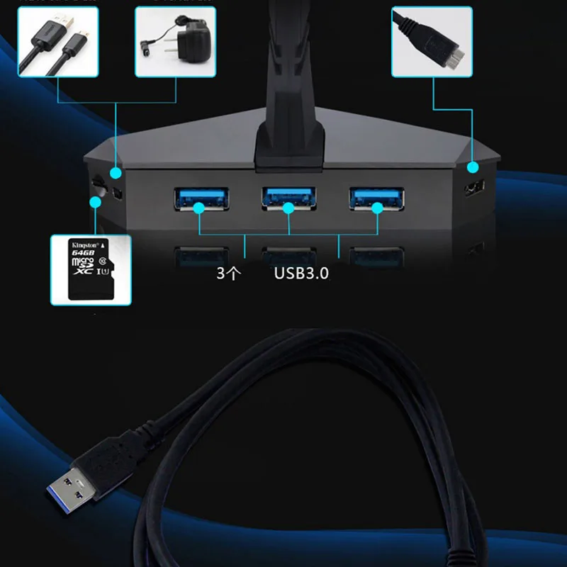 Гибкий провод для мыши Hotline зажим провода микро держатель подсветки USB 3 0 банджи