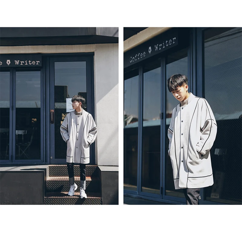 Warm Male Trench Coat Wool Liner Long Thick Fleece Jacket Men Fur Inside Parka Winter Jackets  (8)