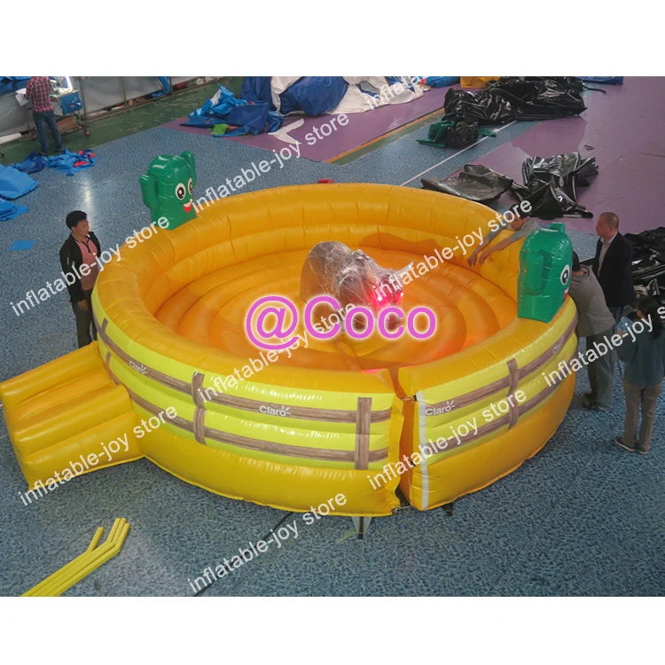 free sea shipping inflatable rodeo bull riding machine crazy fighting game playground mechanical | Игрушки и хобби