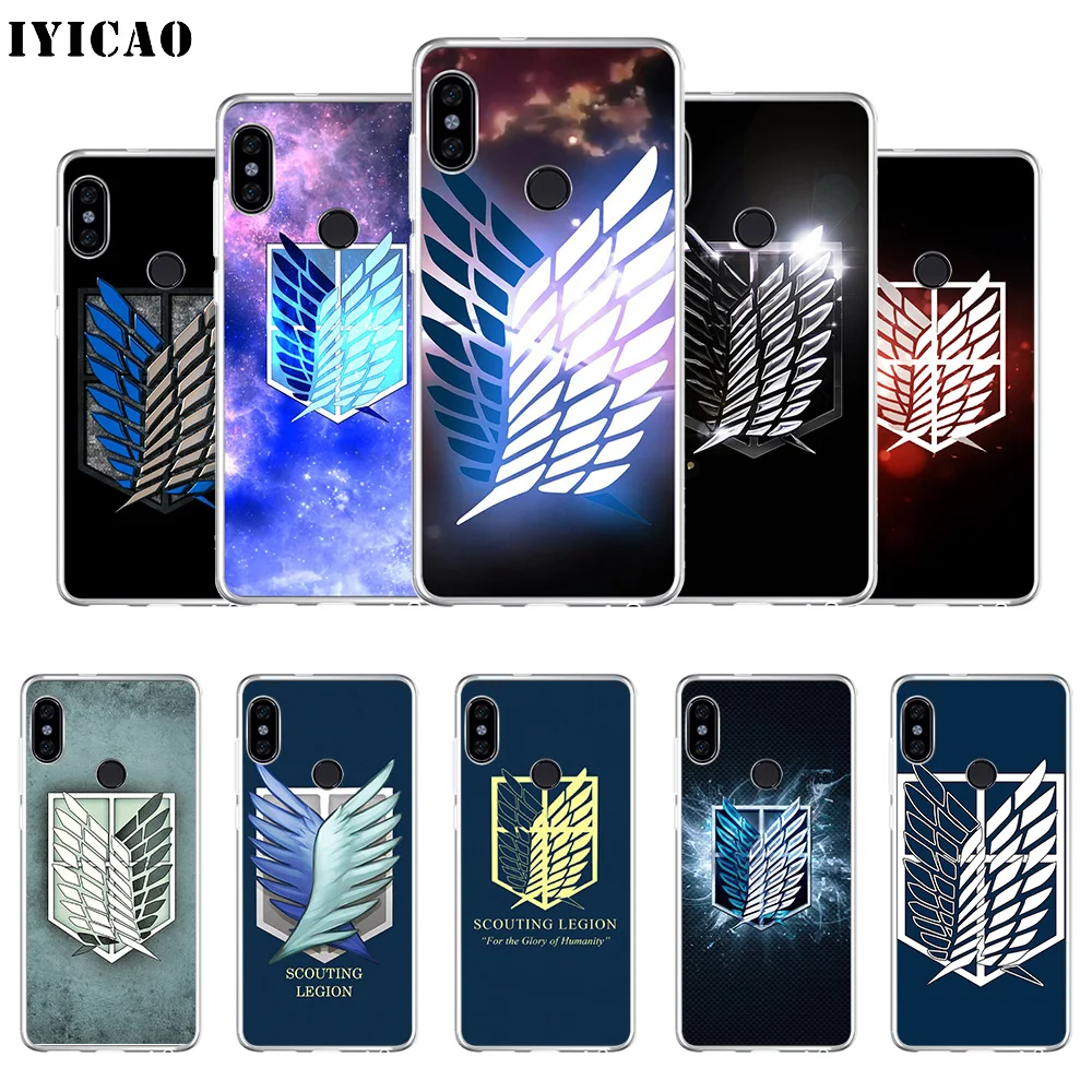 IYICAO Attack On Titan Logo Soft Silicone Phone Case for Xiaomi Redmi 4A 5A 6A Note 7 6 5 Pro Plus 4X Prime Cover | Мобильные