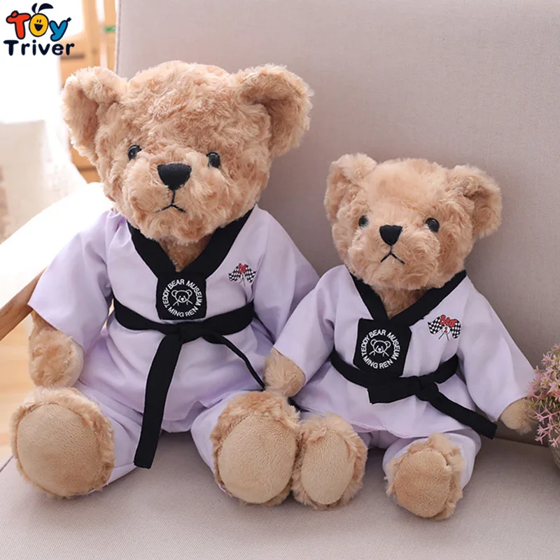 

Plush Tae Kwon Do Teddy Bear Toy Stuffed Bears Doll Baby Kids Children Student Birthday Gift Triver