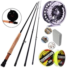 4 Sections Fly font b Fishing b font Rod Set 2 7M 5 6 Fly Rod