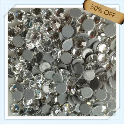 

free shipping STRONG ADHESIVE super shiny SS8 2.5mm CRYSTAL color with 1440 pcs each pack ; for DRESSES