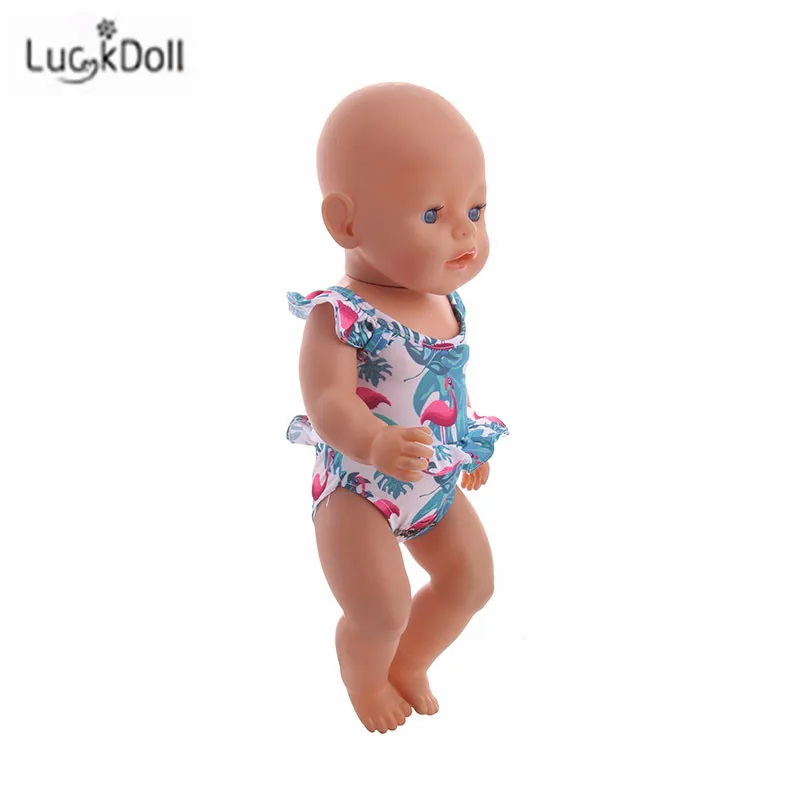 LUCKDOLL Купальник Модный костюм подходит 18 дюймов Американский 43 см Детские аксессуары для кукол, игрушки для девочек, поколение, подарок на день рождения