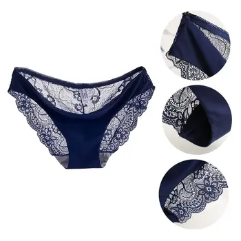 

Drop Shipping Women's Sexy Lace Panties Seamless Cotton Breathable Panty Hollow Briefs Fit Size Girl Underwear
