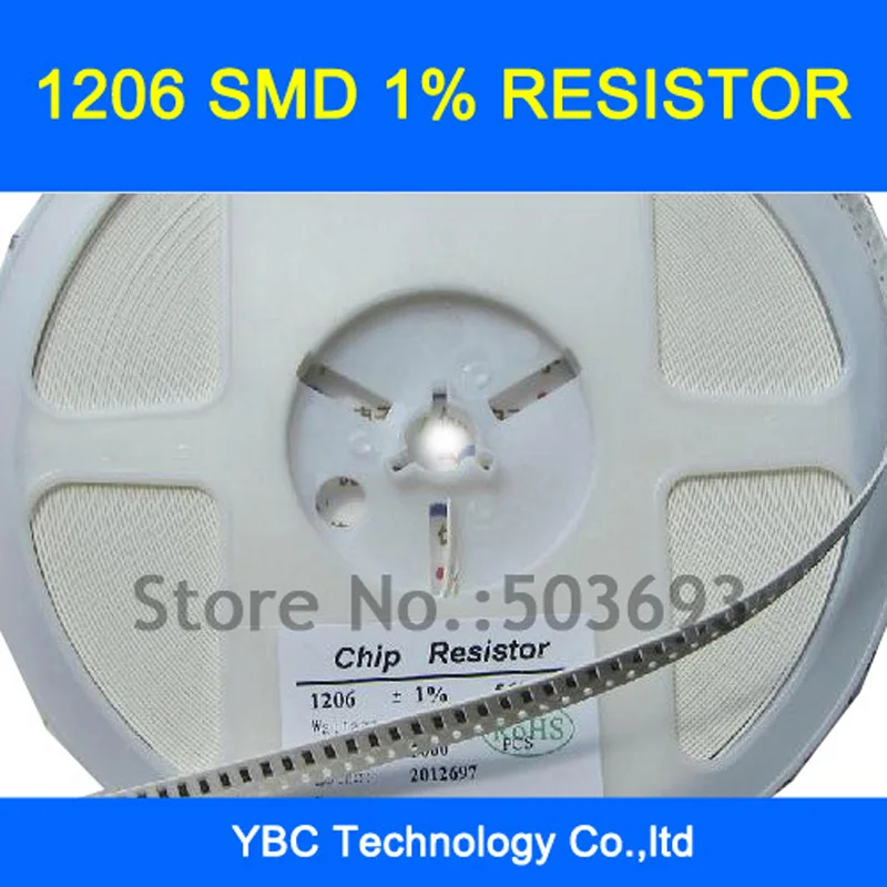 5000pcs 1206 SMD 1% Resistor 0R 1R~10M for Your Choice(you can choose ...