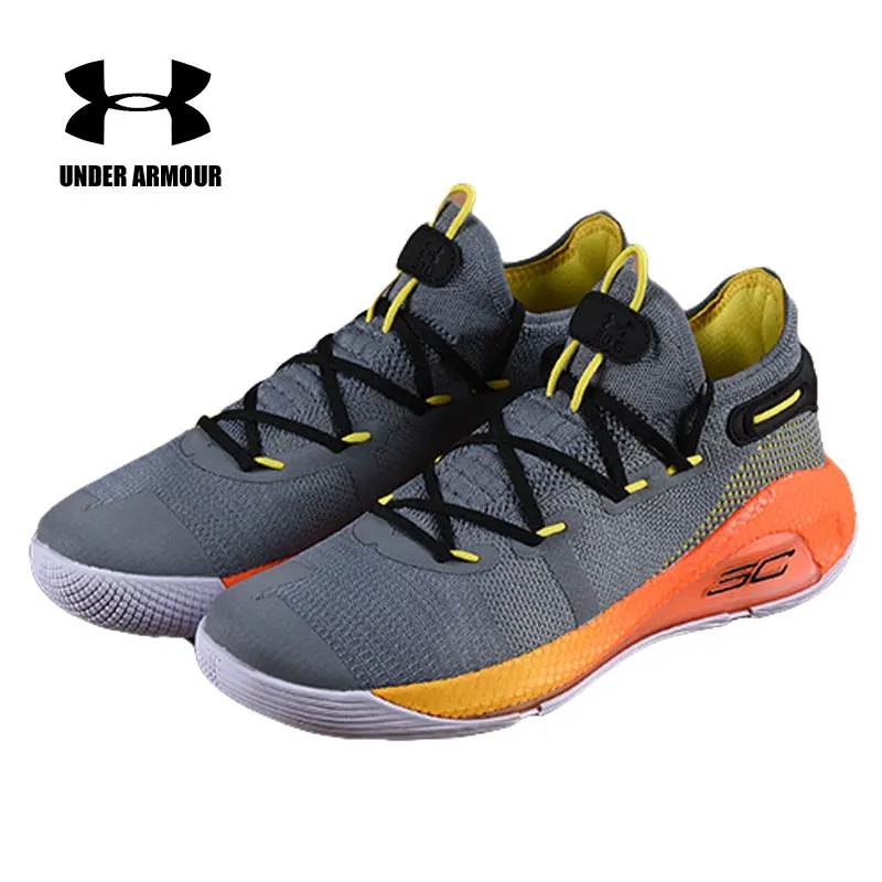 

Under Armour Basketball Shoes UA Curry 6 zapatillas hombre deportiva Sneakers Men White Yellow Gray Athletic Sport shoes