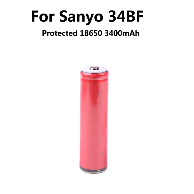1 unids/lote  Sanyo 18650 3400   NCR18650BF protegida recargable Li ion 3400  con PCB