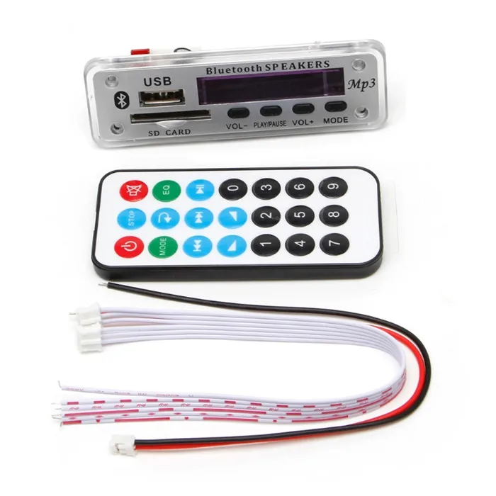 1 комплект автомобиля Bluetooth MP3 WMA декодер доска 12 в беспроводной аудио модуль USB TF радио - Название цвета: Серебристый