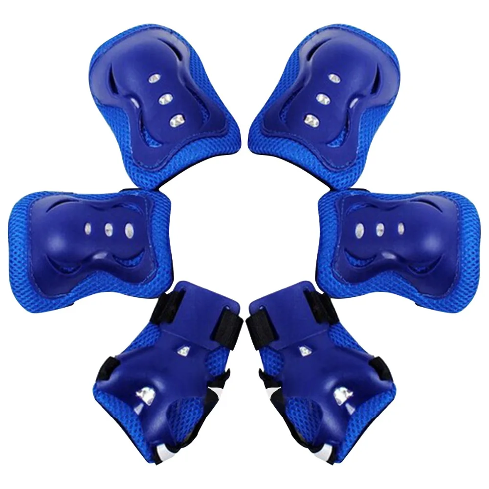 6Pcs Adjustable Kid Roller Skating Skateboard Sports Protection Sets Elbow Knee Pads Wrist Protective Guard Gear Pad Cycling