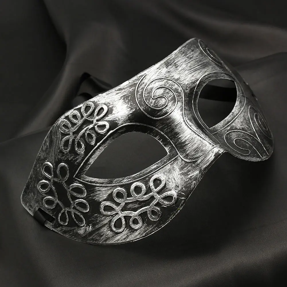 Face Mask Party Lovely Men Burnished Antique Silver/Gold Venetian Mardi Gras Masquerade For Adults