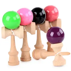 Kendama 18,5 см забавные японские традиционные деревянные игрушки Lida Красочные pu Крашеные деревянные игрушечные лошадки деревянный меч нефрита