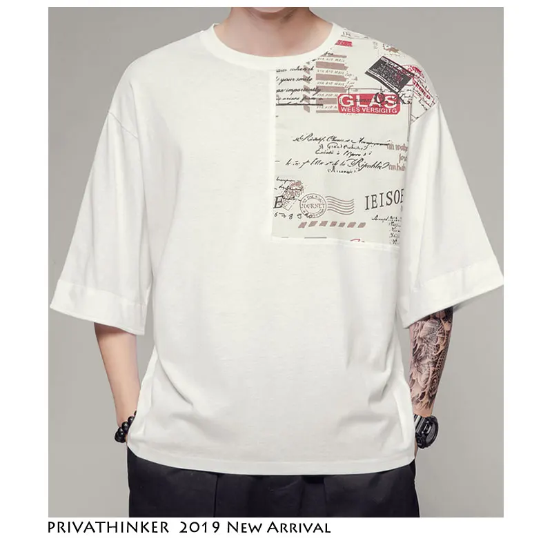 Privathinker мужские цветные блочные уличные футболки 2019 летние s забавные Harajuku