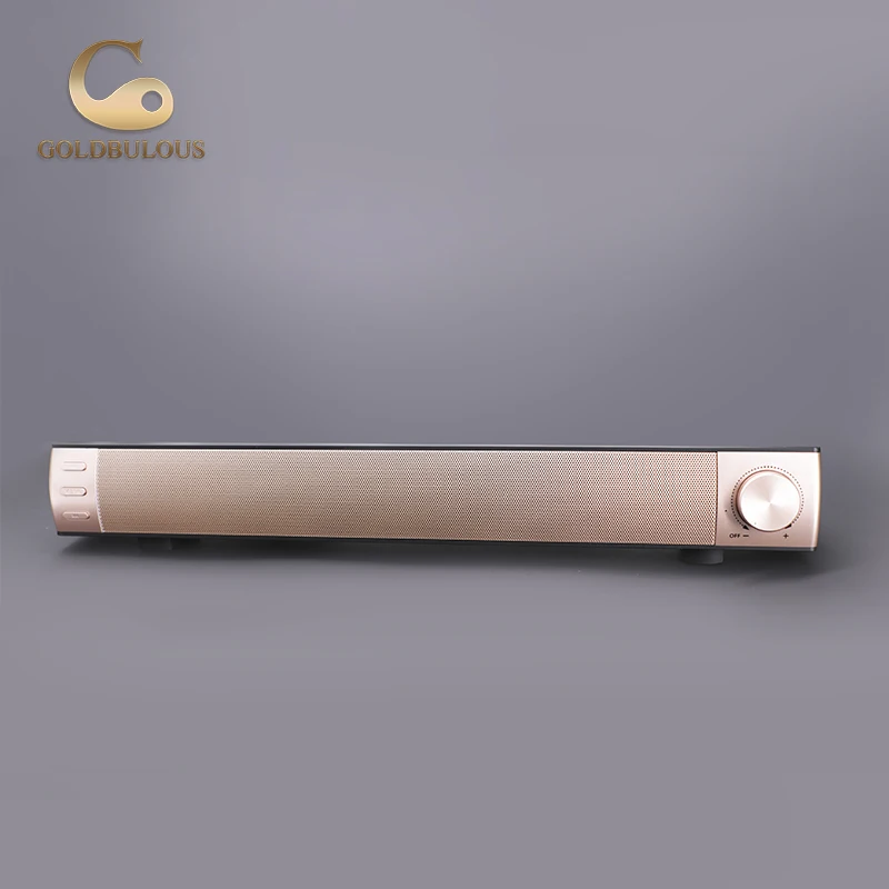 Goldbulous Портативный Soundbar Bluetooth Динамик 10 Вт бас аудио 3D стерео звук плеера