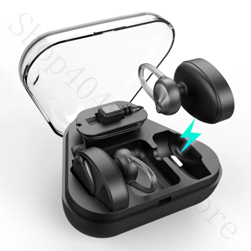 

Bluetooth Headphones Wireless Earphone 3D Stereo Ear Hook Sports Earpiece Bluetooth 4.2 Headset 300mAh Charge Storage Box