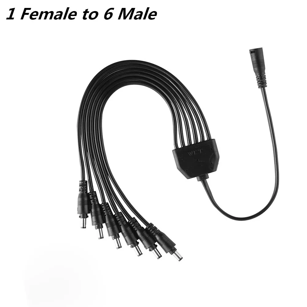 5,5x2,1 мм DC 12 В Разъем питания провода кабельный разъем 1 гнездовой разъем для 2 3 4 5 6 8 мужской мульти разъем линии сплиттер адаптер Светодиодная лента
