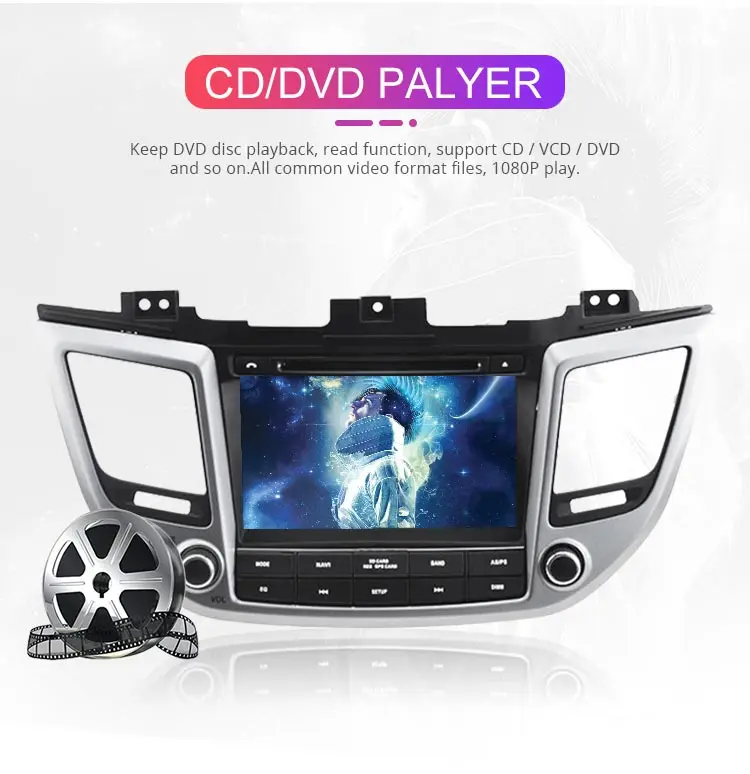 Top Besina Android 9.0 Car DVD Player For Hyundai Tucson/IX35 2016 2017 Multimedia GPS Navigation Stereo 2Din Car Radio WIFI audio 4